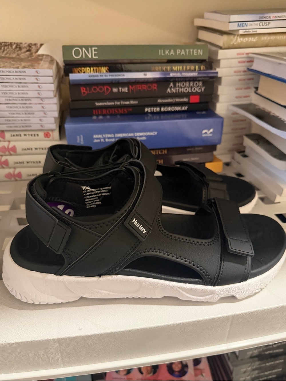Hurley Men’s Oceanside Sport Sandals Black Adjustable Strap Size 10 M US